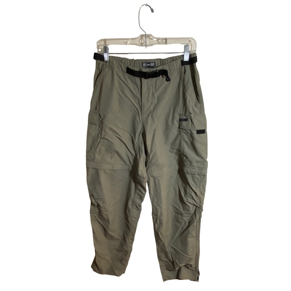 REI Sahara Convertible Hiking Cargo Pants Khaki Tan Womens 10 UPF 50+ Zip Off